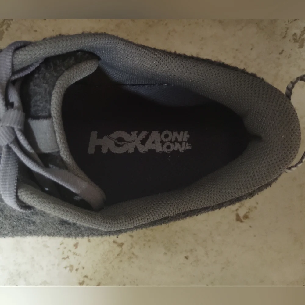 Hoka  Running Gray Athletic Running Walking Casual Shoes